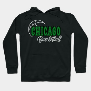 Classic Name Chicago Vintage Styles Green Basketball Hoodie